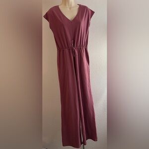 Athleta Willow Jumpsuit XS Rosewood Pink Stretch Jumpsuit